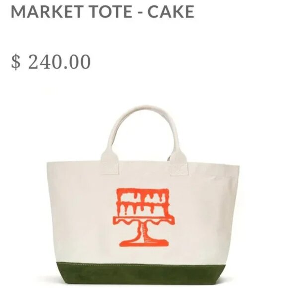 Huge Canvas Cake Tote, Baker's Tote Bag, Baking Accessories Pastry Chef, Gothic - Picture 1 of 8